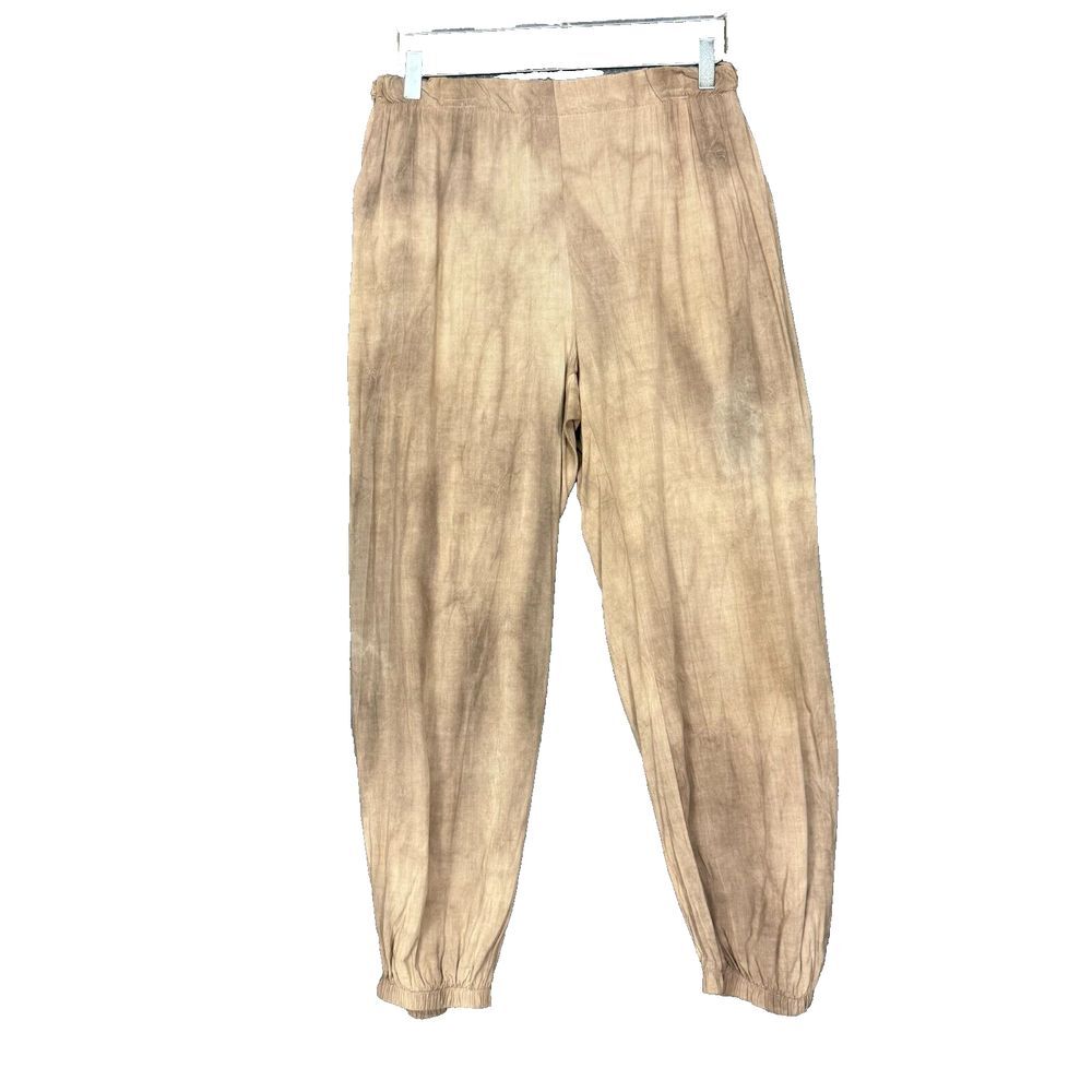 Le Lis Pants Womens Large Brown Taupe Marled Jogger Rayon Pull On Elastic Waist
